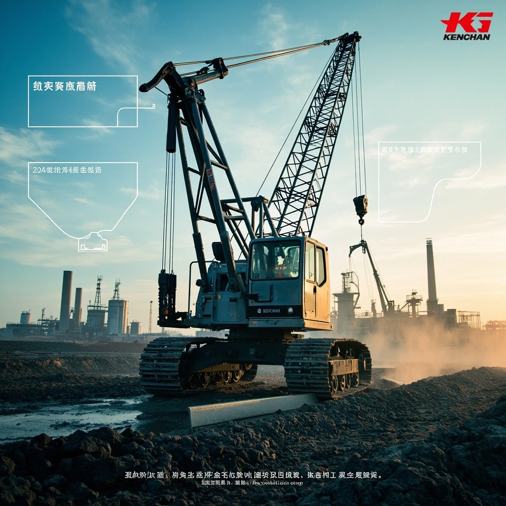 60-ton crawler crane on a plant site